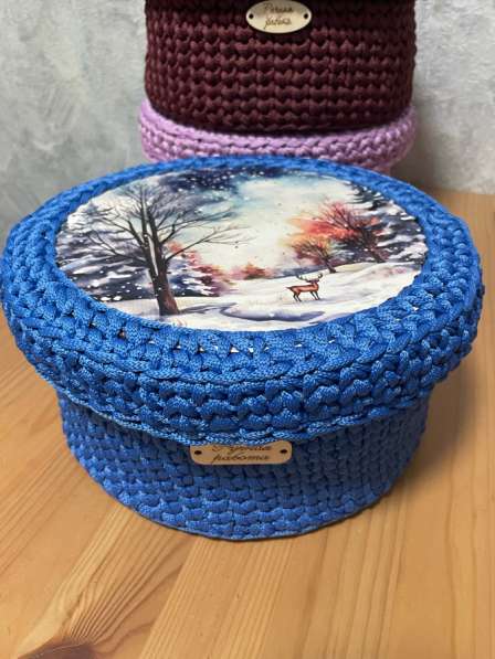Вязаные корзины