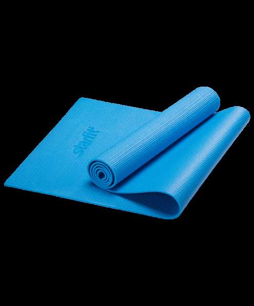 Коврик для йоги FM-101 PVC 173x61x0,5 см, синий в Сочи