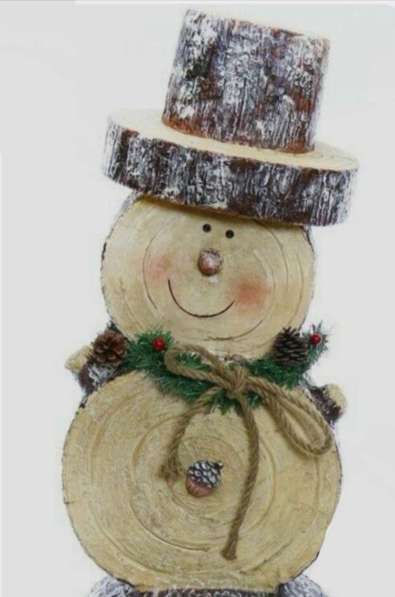 Снеговик из дерева Новогодний!!!!