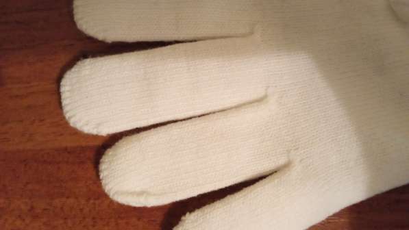 Перчатки белые, акрил, OODJI, размер 36-40, 100 руб в фото 3