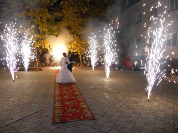 Фонтановая дорожка на свадьбу в Барнауле фото 6