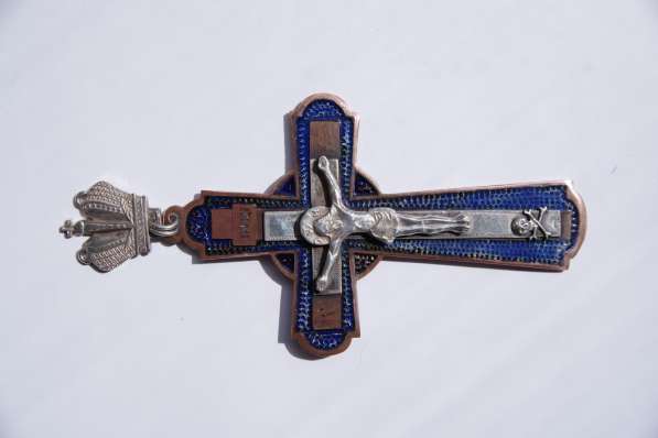 Старинный наградной наперсный крест с украшениями. 1880-е гг в Санкт-Петербурге фото 7
