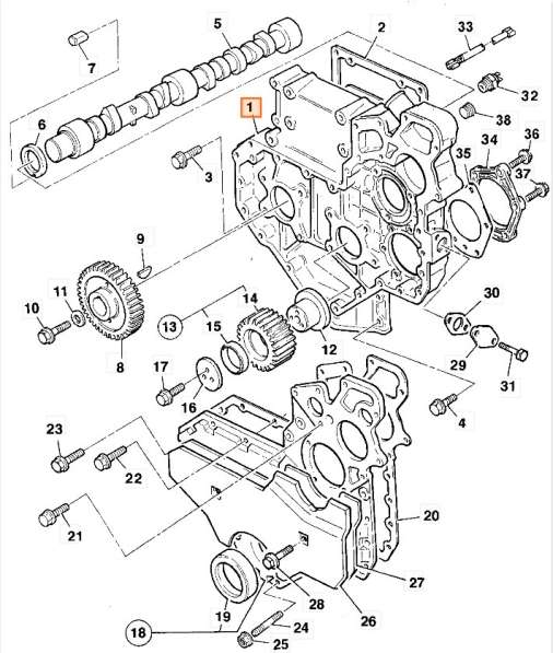 Корпус вала ГРМ JCB2237