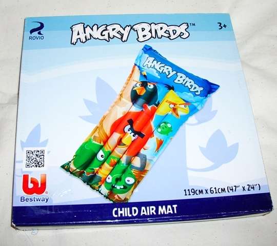 Матрас надувной детский Angry Birds длина 119 см, Bestway в Москве