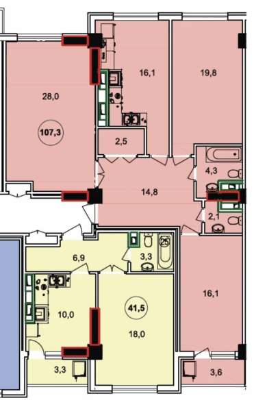 Продается 3 комнатная квартира. ЖК Вегас в фото 12
