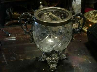 Старинная бонбоньерка(вазон),стекло,мета в Санкт-Петербурге фото 7