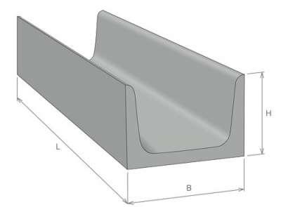 Лотки железобетонные Л 7-8/2