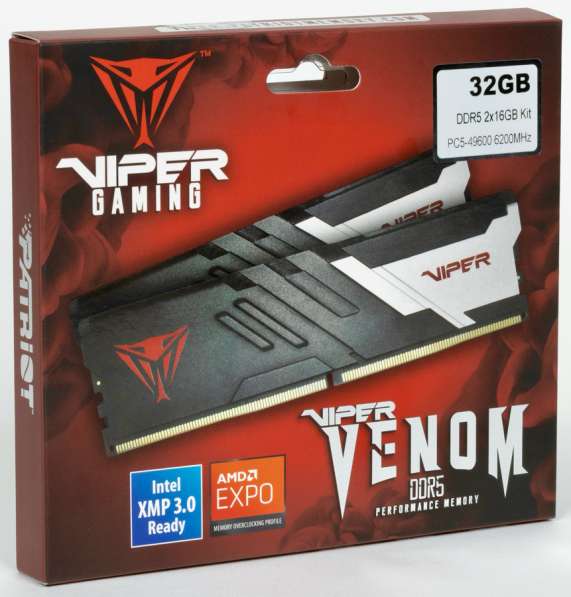 Новая Patriot Viper Venom 32Gb DDR5 6200MHz (2x16Gb)