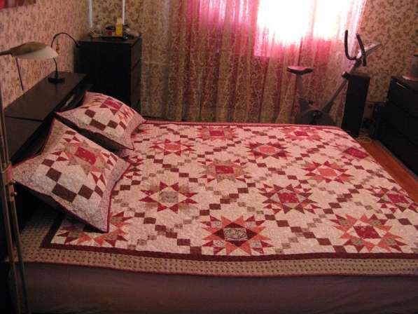 Лоскутное одеяло - покрывало в комплекте с 2-мя наволочками в Москве фото 5