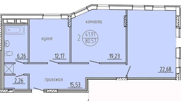 Двухкомнатная Квартира 80м2 в центре Перми. Дом сдан в Перми фото 3