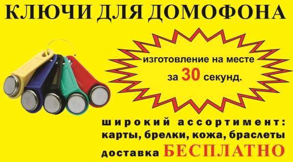 Ключи для домофона! Доставка бесплатно! в Оренбурге фото 3