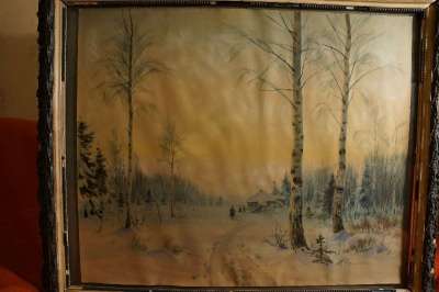 М. Балунин, «Зимний пейзаж», Россия, 19 в