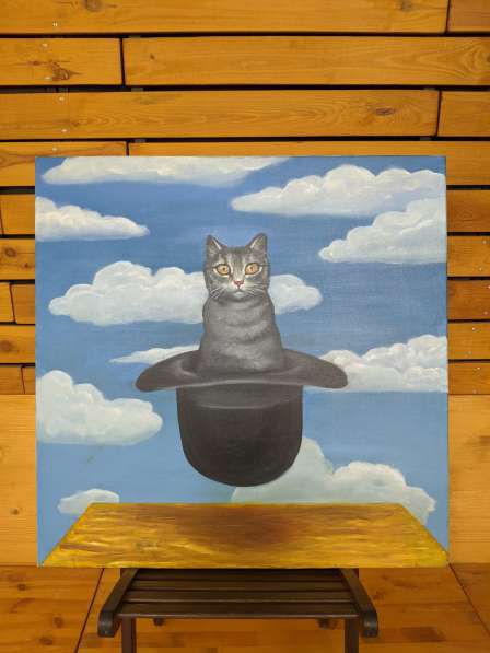 Репродукция картины «Кот в шляпе» Рене Магритт
