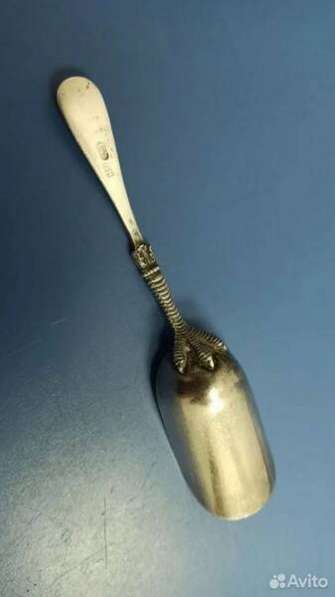 Антикварный серебряный совок Куриная лапа 84 проба в Ногинске фото 3