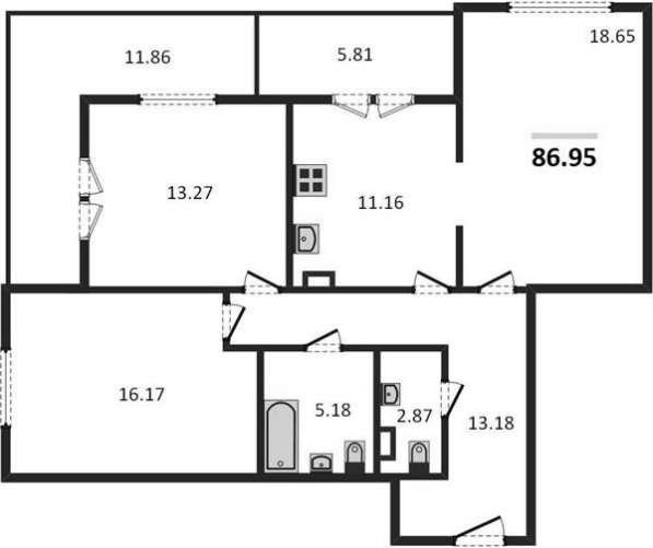 Продам трехкомнатную квартиру в Волгоград.Жилая площадь 86,95 кв.м.Этаж 3.Дом монолитный.