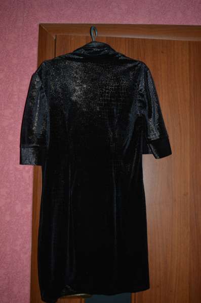 Платье велюровое чёрное