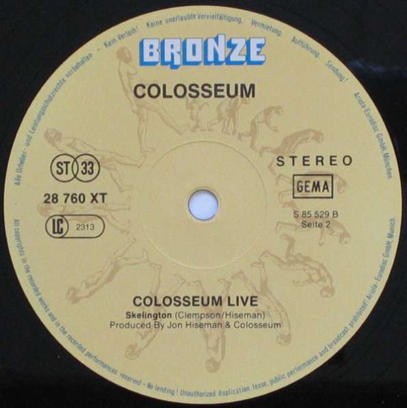 Colosseum Live (2xLP, release 1979, GEMA) в Волгограде фото 3