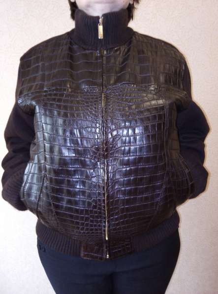 Продам куртку мужскую комбинированная из крокодиловой кожи