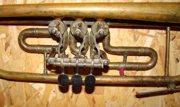 Духовой старинный музыкальный инструмент труба (P144) в Москве фото 4