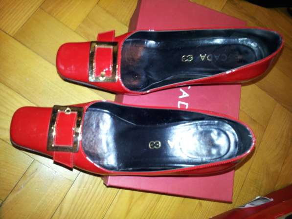Красные лакированные туфли Эскада ESCADA на 5 см каблуке 37р в Москве фото 7