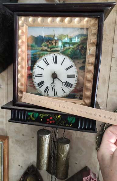 Часы настенные ходики, в деревянном корпусе, старинные в Ставрополе фото 7