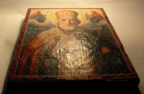 Икона под старину Святой Николай в фото 9