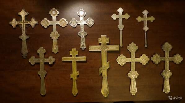 Коллекция из 10-ти старинных напрестольных крестов в Санкт-Петербурге фото 4