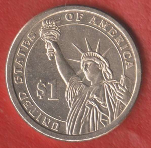 США 1 доллар 2007 г. 2 президент Джон Адамс P Филадельфия в Орле