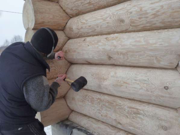Конопатка шлифовка герметизация срубов в Москве фото 18