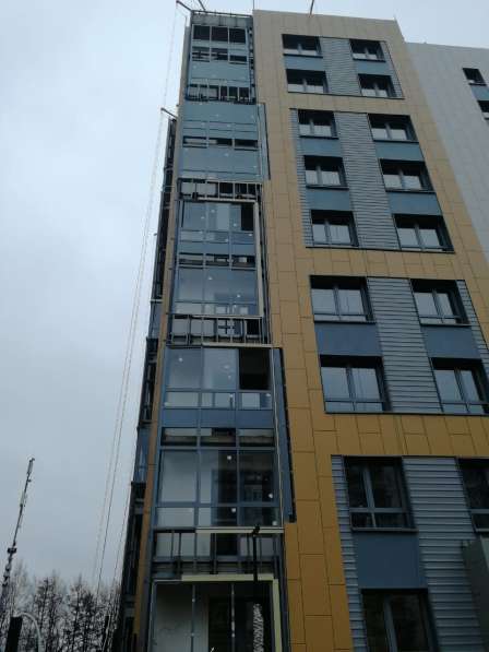 Монтаж фасада, обрамление балконных витражей в Одинцово