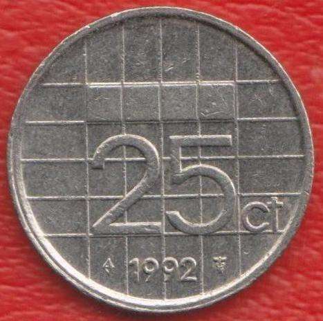 Нидерланды Голландия 25 центов 1992 г