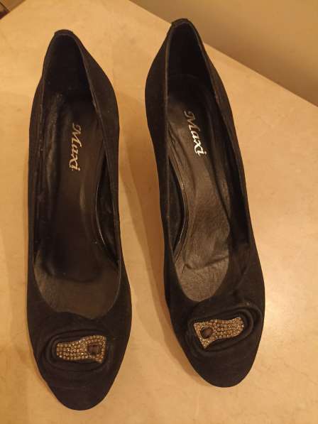 Туфли замшевые женские черные в 