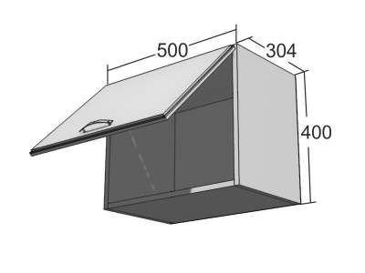 Шкаф над вытяжкой ШВВ-50 Перламутр ЕвроМебель в Кемерове