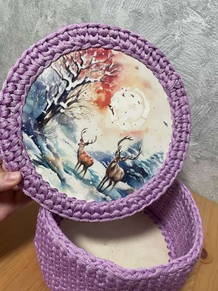 Вязаные корзины в Омске фото 3