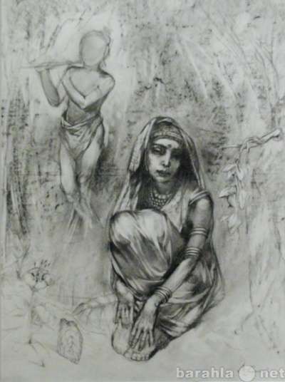 70г рисунок автор. "Индийская девоч в Санкт-Петербурге
