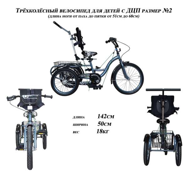 Трёхколёсный велосипед для детей с дцп размер 2
