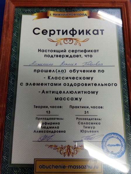 Массаж в Городце