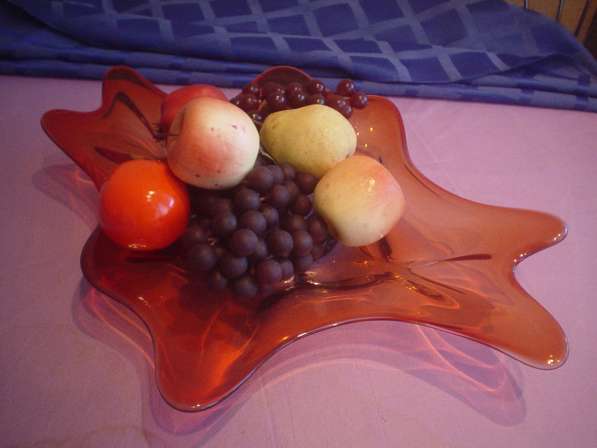 Блюдо-ваза из цветного стекла в Екатеринбурге фото 7