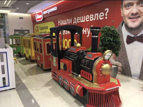 Аттракцион паровозик, аттракцион паровозик купить, рельсовый в Москве фото 7