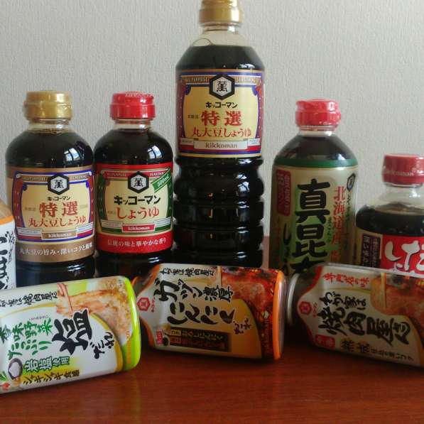 Огромный выбор соевых соусов Кикоман производство Япония