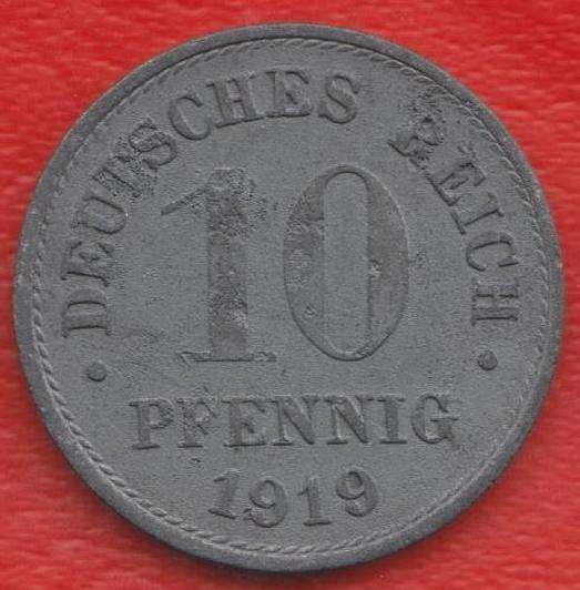 Германия 10 пфеннигов 1919 г.