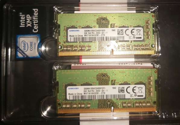 Продам оперативную память DDR4 2666Mhz 16gb 2 по 8gb