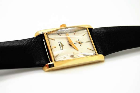 Мужские винтажные золотые наручные часы 14k Longines в Москве фото 5