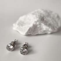 Серьги пусеты серебро 925 пробы, в Москве