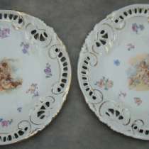 Старинные фарфоровые тарелки Ангелочки 2шт (W338), в Москве