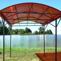 Прочный металлический навес для авто, в Горках-2