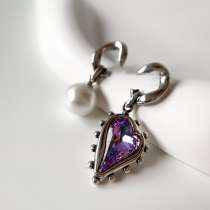 Серьги пусеты асимметричные, в Москве