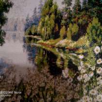 Алмазная картина "Ромашки у реки"", в Челябинске