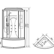 Кабина душевая LUXUS 895 (900 х 900 х 2170 мм), в Санкт-Петербурге