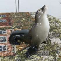 Фарфоровая статуэтка Тюлень. Морской котик. ЛФЗ. СССР, в Москве